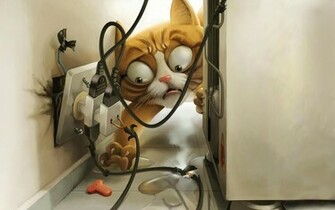 Wallpaper Funny Desktop Cat