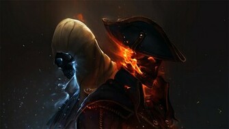 Pirate Skull Fire Drawing Dark Flames Warrior Wallpaper Background