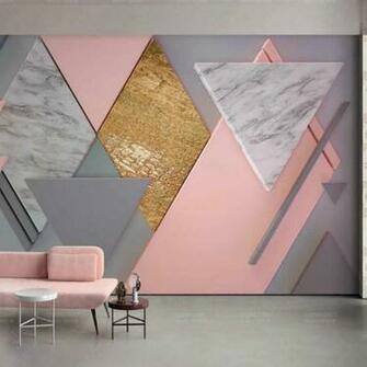 Shipping 3d Marble Surface Wall Triangle Rhombus Geometric