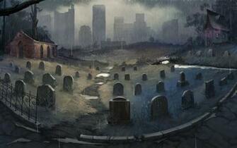 Graveyard Wallpaper By Der Reiko