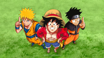 Goku Naruto Luffy Mashup Wallpaper I Made Pc Mobile R