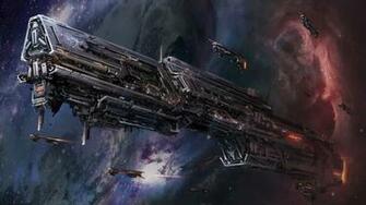 Spacecraft Vehicles Sci Fi Space Futuristic Art Wallpaper Background