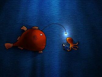 Anglerfish Desktop Wallpaper Vladstudio