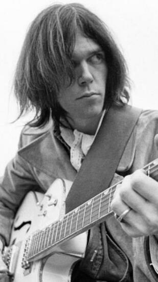 Wallpaper Neil Young Guitar Hair