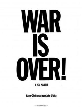 White Background With Text Overlay John Lennon Yoko Ono