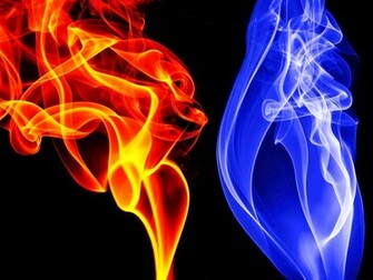 Blue And Red Fire Wallpaper