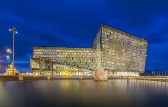 Reykjavik Iceland Night Lights Building Wallpaper