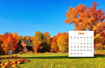 October Calendar Wallpaper