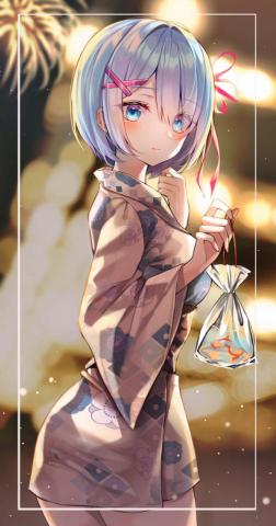 Rem In A Yukata Re Zero R Animewallpaper