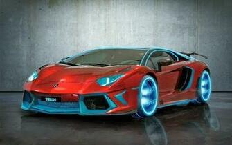 Lamborghini Aventador Tron Cool Wallpaper