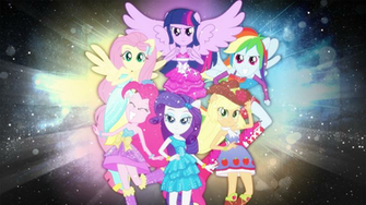 Mane Six Wallpaper Eqg By Blackholeii