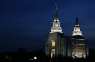 The Kansas City Missouri Temple In Evening