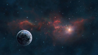 Outer Space Red 4k Wallpaper