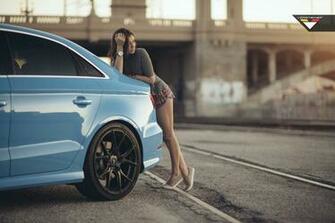 Sky Blue Audi S3 Sedan On Vorsteiner V Ff Wheels In Car Girl