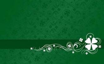 Shamrock On Green Abstract Pattern Powerpoint Background Available In