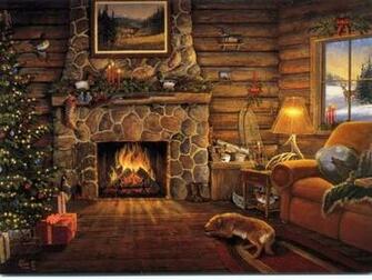 Christmas Desktop Wallpaper Fireplace
