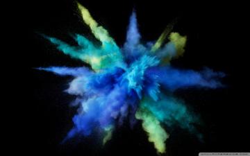 Cyan Color Burst Ultra HD Desktop Background Wallpaper For