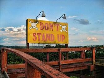 Racerdontstandupsign With Image Amusement Park Roller