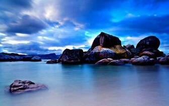Rocky Beach Desktop Wallpaper