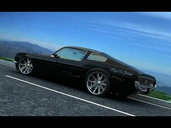 Classic Mustang Fastback By Vizualtech Black Rear And Side