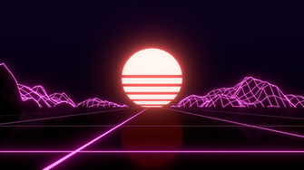 First Try At A Retrowave Wallpaper Outrun
