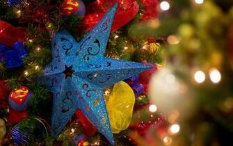Glitter Star Christmas Tree Topper Computer Desktop Wallpaper