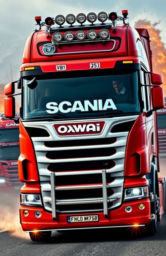 Scania V8 Logo Wallpaper