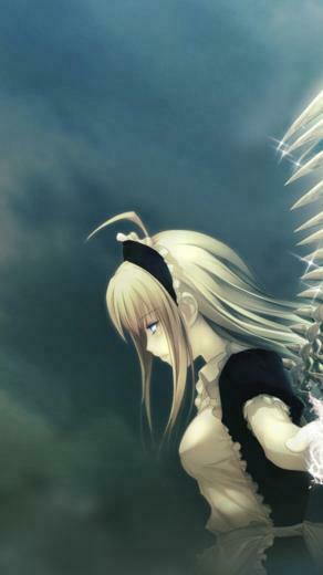 Wallpaper Anime Girl Wings Angel Persons
