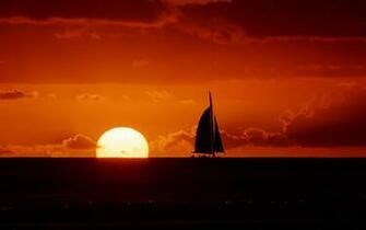 Sunset Sailboat HD Wallpaper Desktop