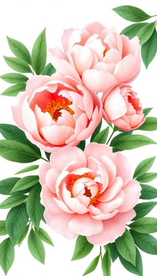 Watercolor Peony Wallpaper