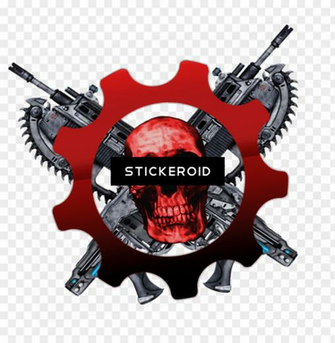 Ears Of War Skull Logo Gears Lancer Png Image With