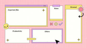 Cute Desktop Organizer Wallpaper