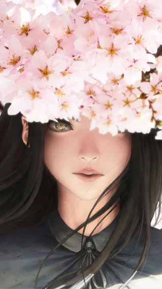 Wallpaper Anime Girl Original Cherry Blossom