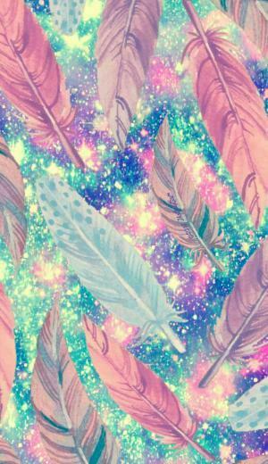 Sparkle Feathers Galaxy Wallpaper I Created For The App Cocoppa