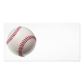 Baseballs Customize Baseball Background Template Photo Cards