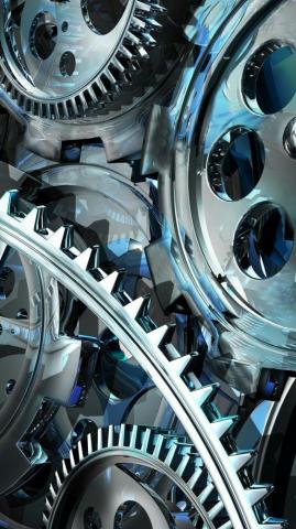 Chrome Gears Wallpaper Cellphone Phone