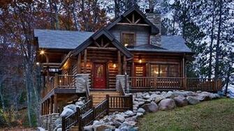 Winter Cabin Wallpaper