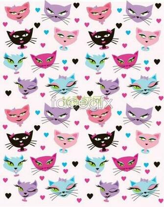 The Cute Cartoon Cat Background Vector Is A Illustration And
