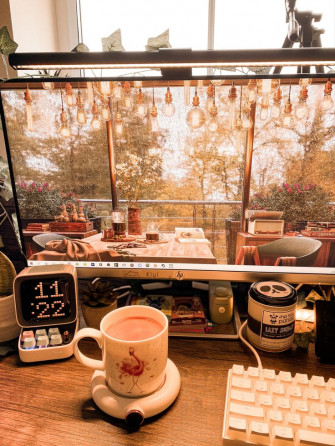 Cozy Cafe Wallpaper Gamer Room Decor Gaming Setup