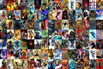 Marvel Cover Collage Computer Wallpaper Desktop Background
