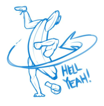 Break Dancing Banana By Ultrahurtman