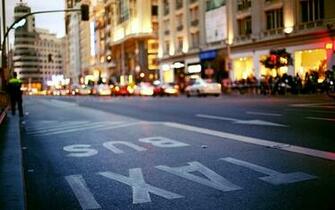 City Street Background Madrid Spain HD