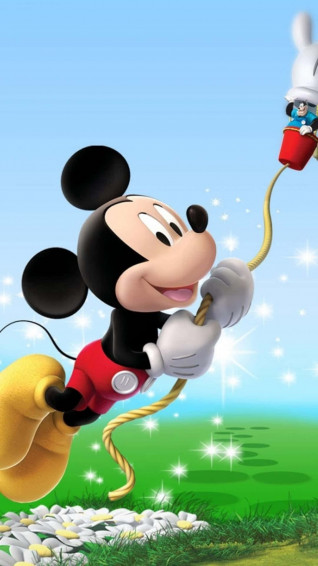 iPhone Disney Mickey Glove Balloon Wallpaper
