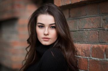 Long Hair Black Model Girl Blue Eyes Woman
