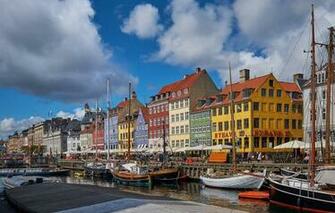Wallpaper Boats Denmark Channel Promenade Copenhagen