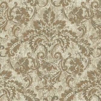 Gold And Brown Antique Damask Wallpaper Wall Sticker Outlet