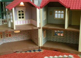 Calico Critters Sylvanian Families Luxury Townhouse Custom Wallpaper