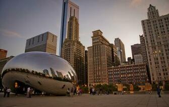 Wallpaper The City People Chicago Millennium Park Image For