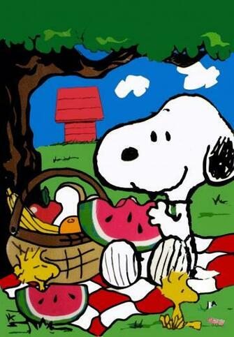 Snoopy S Picnic Pals Flag Snoopn4pnuts