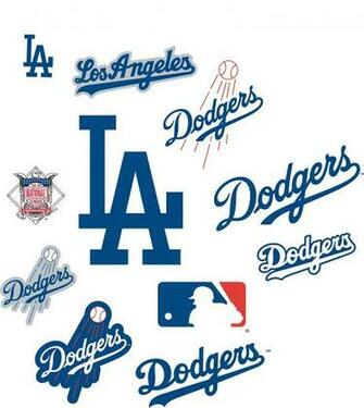 Wallcovering Los Angeles Dodgers Logo Fathead Jr Mlb Wallpaper